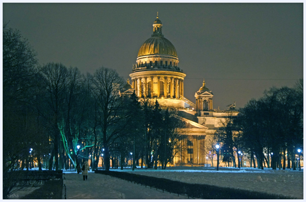 Санкт-Петербург, город, зима