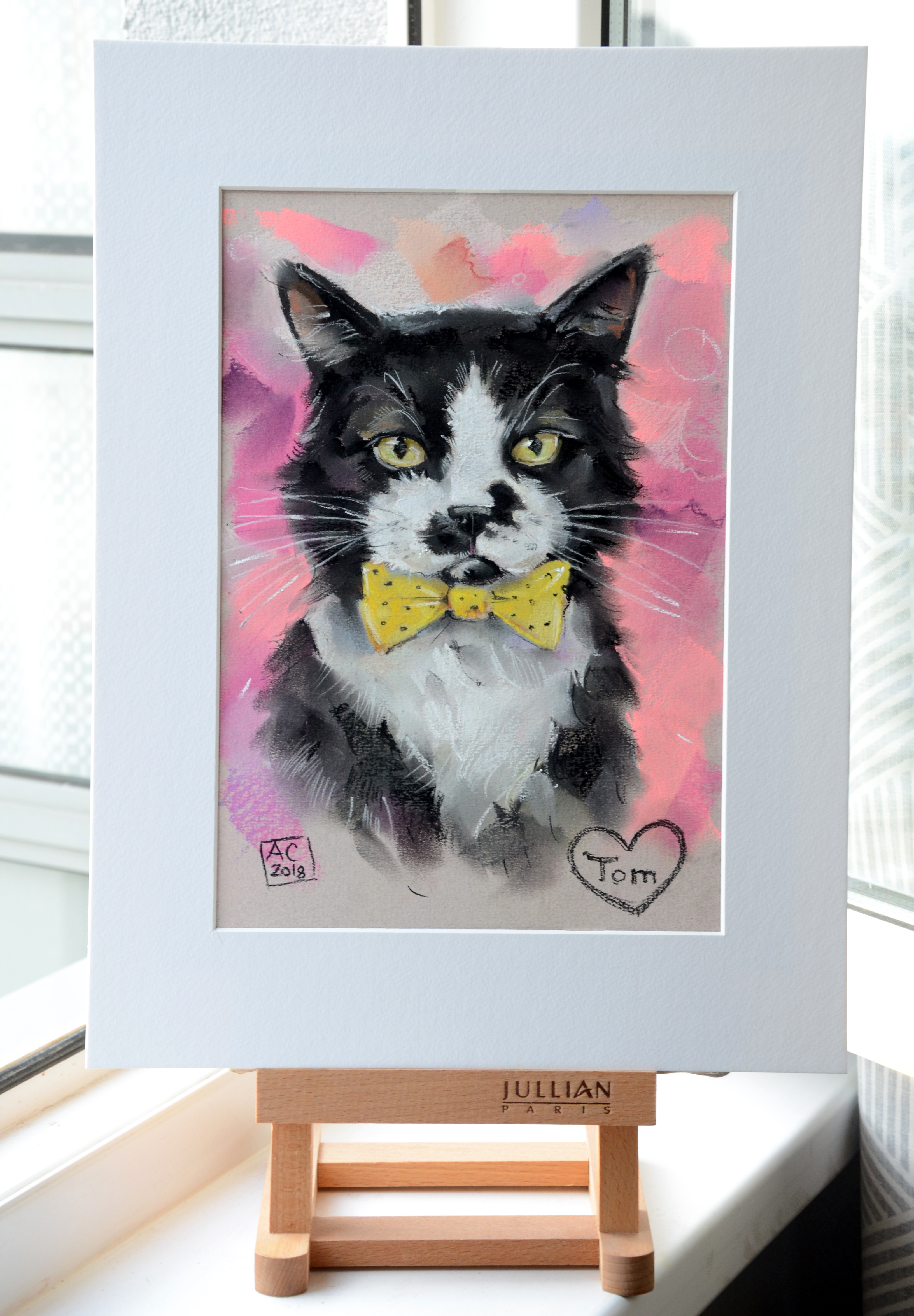 портрет кота тома, кот по фото, заказать портрет кота