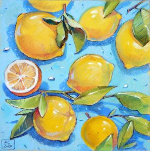 картина с лимонами